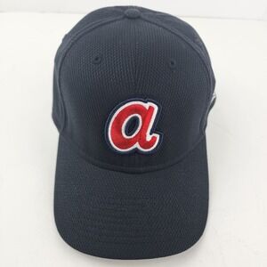 Atlanta Braves Polo Style Cap Medium/Large Hat RETRO MLB PATCH/LOGO Genuine